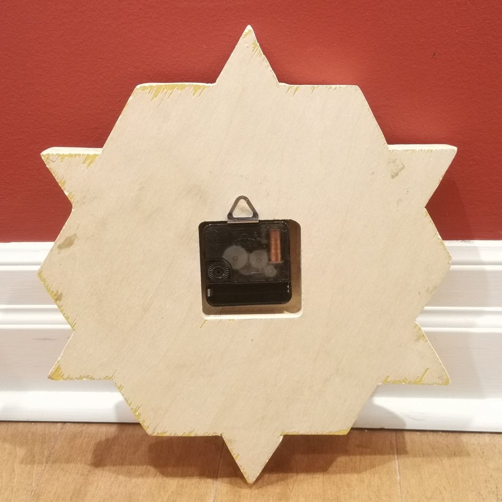 Geometric Wooden Mosaic Wall Clock - Picture 9 of 11